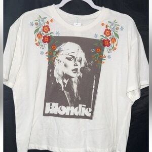 Blondie Graphic Tee with Floral Embroidery medium